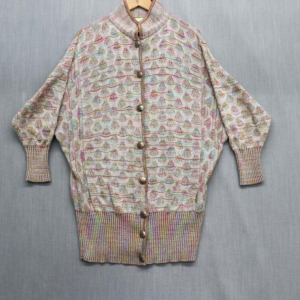 Lia Molly Anthropologie Multi Knit Cardigan Sweater Tunic S Fits Relaxed S to L